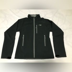 OR Outdoor Research Womens Gray Full Zip Nylon Blend Softshell Jacket Sz XS